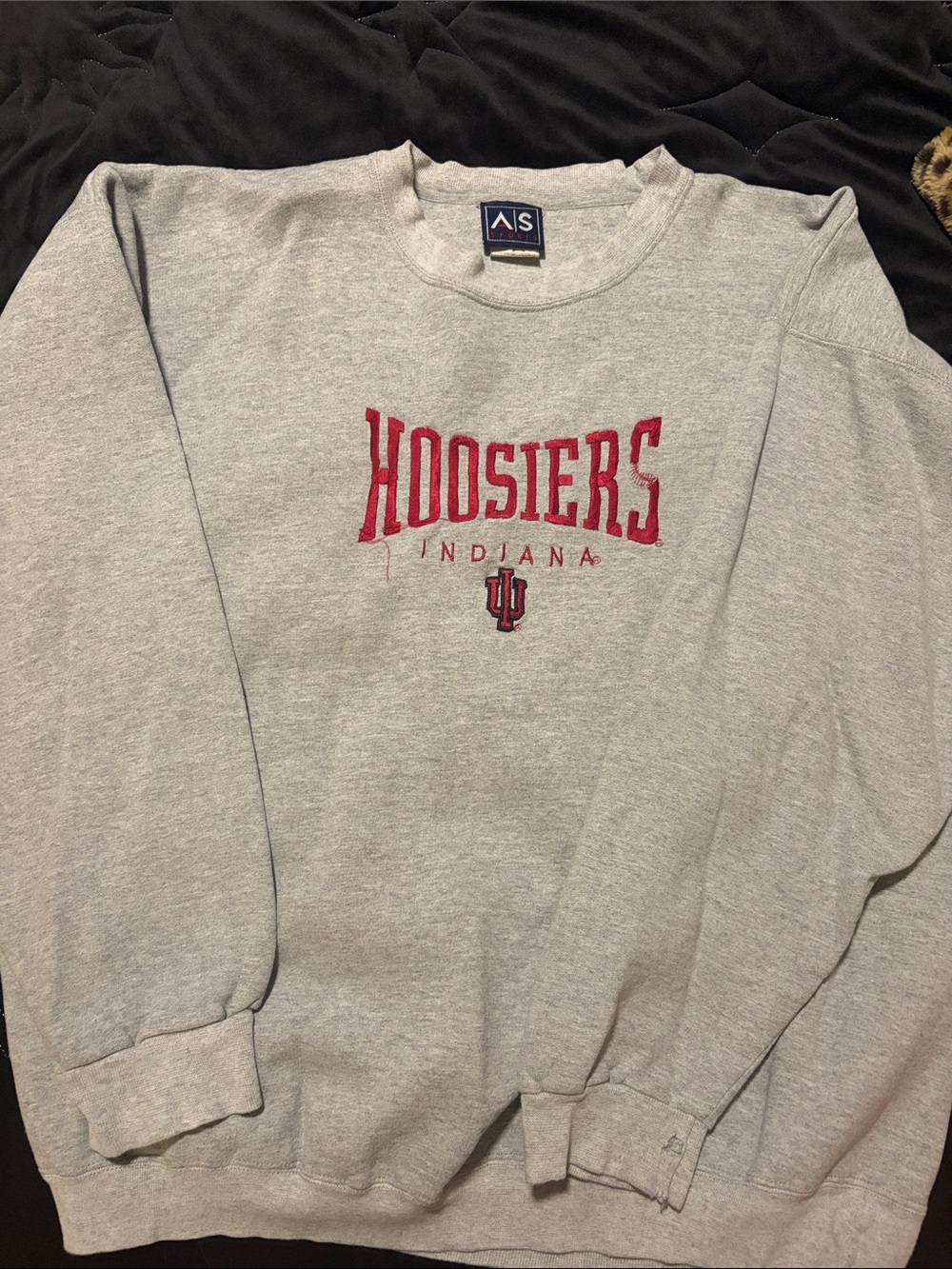 Vintage Hoosiers Indiana Grey Crewneck Sweatshirt